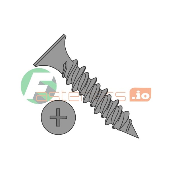 Newport Fasteners Drywall Screw, #8 x 3 in, Steel, Flat Head Phillips Drive, 2000 PK 584925 - main